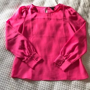 J. Crew bright pink blouse!